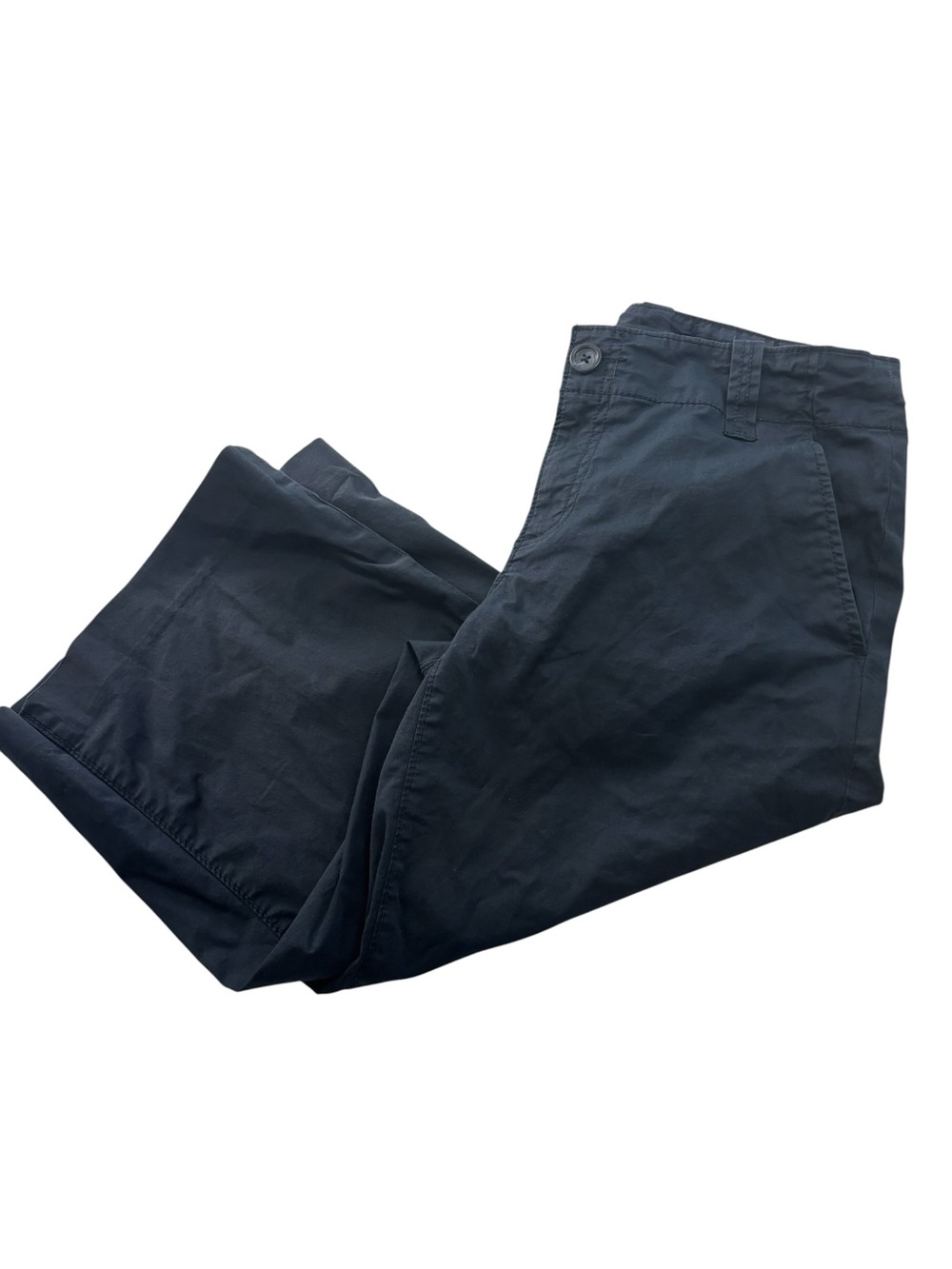 Banana Republic Navy Martin Fit Cropped Pants Womens Size 6 Capri Wide Leg